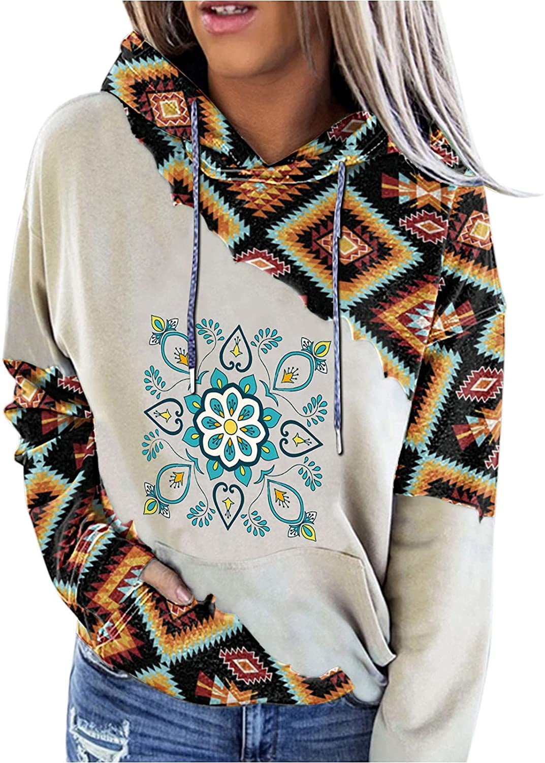 casual retro ethnic print jacket