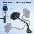 thumbnail image 5 of EEEkit Car Phone Holder, Universal Long Arm Phone Mount Cradle for Windshield Dashboard, Car Suction Cup Phone Mount Compatible with iPhone 13 Mini Pro Max 12 11 Pro Max XS XR, Galaxy Note 20 S20, 5 of 9