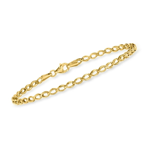 Pure Collection by Ross-Simons 14kt Yellow Gold Oval-Link Bracelet, Women's, Adult
