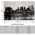 thumbnail image 2 of Black Area Rug Brooklyn Bridge New York City 3x5ft Non-Slip Carpet, Printed Pattern Carpet for Living Dining Room Dorm Room Bedroom Home DéCor Washable Rugs, 2 of 8