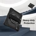 thumbnail image 4 of for iPad Pro 11 inch (M4) 2024 Case, Military Grade Heavy Duty Silicone Protection Cover with Pencil Holder + 360 Rotating Stand + Handle Rugged Cover for iPad Pro 11 inch (M4) 2024, Black, 4 of 6