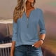 thumbnail image 2 of Camisas para mujer,Camiseta de manga larga estampada para mujer, blusa informal de cuello redondo, poliéster, cierre de cremallera, ideal para uso diario y en casa, sopatenor, 2 of 9