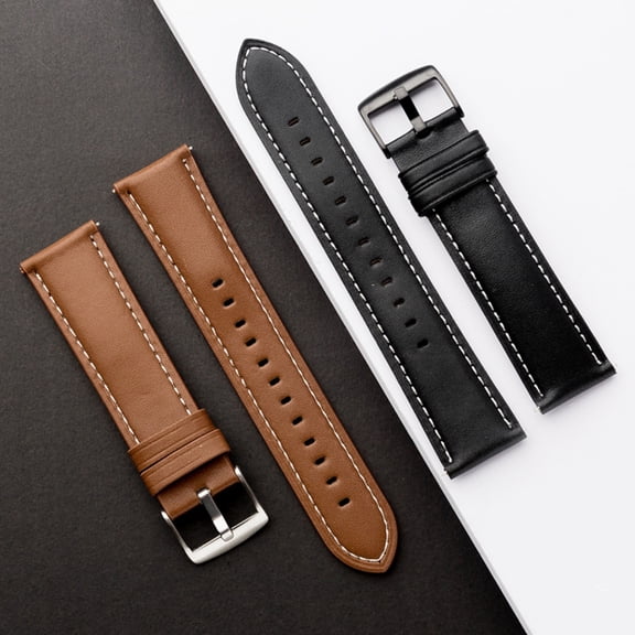 Solennerer 22mm Leather Watch Band Quick Release Genuine Leather Replacement Watch Straps with Stainless Steel Buckle and Spring Bar