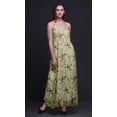 thumbnail image 6 of Bimba Dry Leaves & Goldfinch Bird Print Summer Holiday Maxi Tube Smocked Dress-Medium, 6 of 7