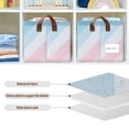 thumbnail image 4 of Yayeee Foldable Storage Basket for Shelves with Handles Waterproof Cloth Bins, Blue Gradient, 4 of 7