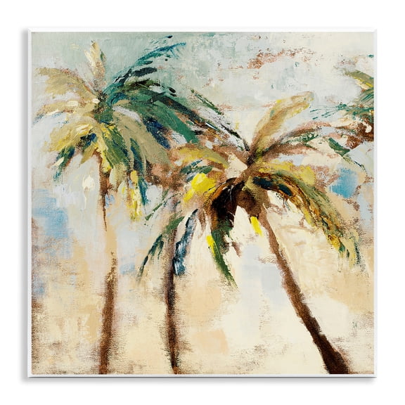 Stupell Industries Tall Palm Trees Abstract Botanical & Floral Painting Unframed Art Print Wall Art, 12 x 12