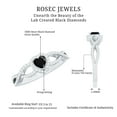 thumbnail image 6 of Rosec Jewels Lab Grown Black Diamond Heart Engagement Ring with Moissanite - Criss Cross Ring - AAAA Grade - with Jewelry Box, 10K White Gold, US 13.00, 6 of 7