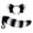 Black and white-2Pcs, variant on Anime Cat Fox Wolf Ears Headband Furry Tail Plush Cat Paws Gloves Set, Halloween Animal Party Costumes Fursuit Therian Accessories