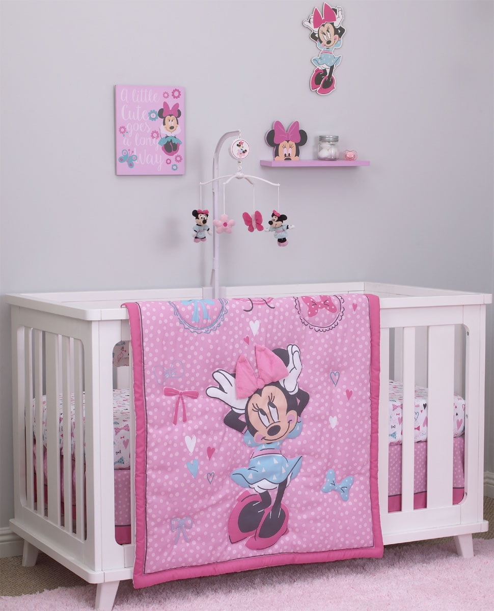 minnie mouse crib set walmart
