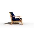thumbnail image 2 of Curated Maison Adrien 87.25" Teak Deep Seating Outdoor Sofa with Navy Cushion, 2 of 5