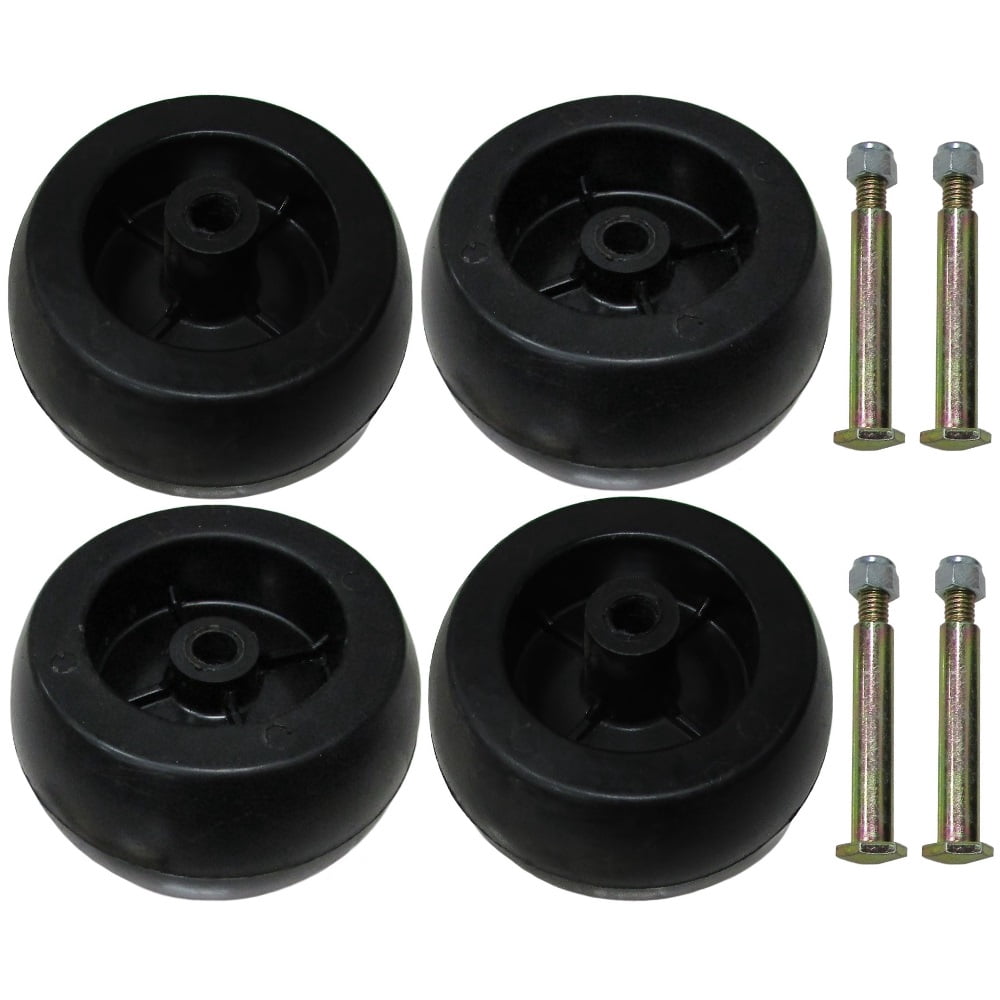 RAParts Four Pack of Riding Lawn Mower Deck Wheels & Bolts Fits Craftsman 193406 174873 133957