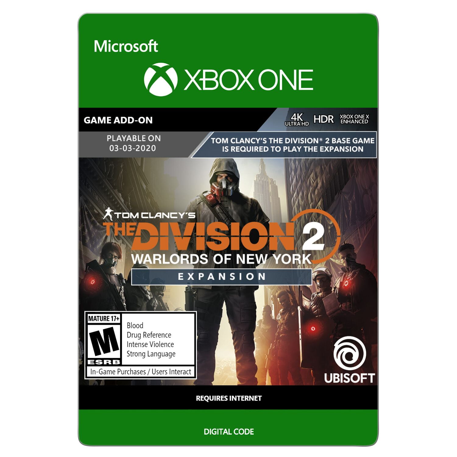 Tom Clancy S The Division 2 Warlords Of New York Expansion Interactive Communications Ubisoft Xbox One Digital Download Walmart Com