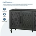 thumbnail image 2 of Aukfa 63" Large Accent Storage Cabinet TV Stand with Carved Door for Living Room,Entryway,Black, 2 of 8