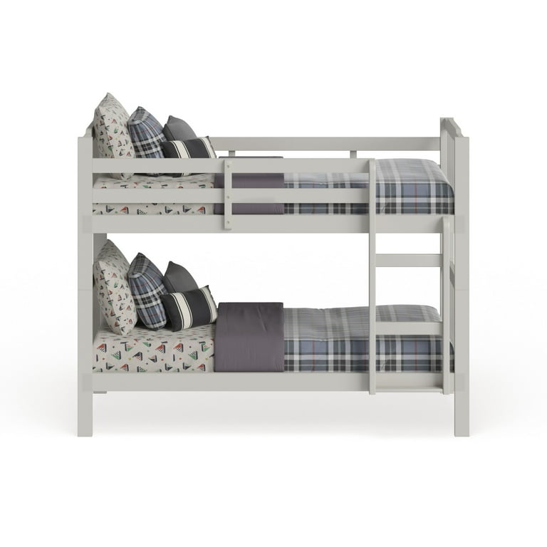 Chelsea Lane Elise Convertible Twin over Twin Wood Bunk Bed White