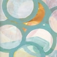 thumbnail image 2 of Cartissi  15x15 Gold Ornate Wood Framed with Double Matting Museum Art Print Titled - Aqua Circles I, 2 of 4
