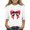 #032-White, variant on AUNVITO Boys & Girls Christmas Print 3/4 Sleeve Shirt Stretchy Casual Comfort Fit Round Neck Holiday Party Top 3-12Y