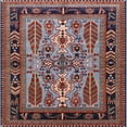thumbnail image 1 of Ahgly Company Machine Washable Indoor Square Industrial Modern Rosy Brown Pink Area Rugs, 6' Square, 1 of 7
