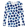 thumbnail image 3 of Otvok Womens Tops Retro Fashion Classic Print Long Sleeved Round Neck Shirt, 3 of 4