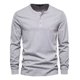 thumbnail image 1 of Blusas De Manga Larga Para Hombre Con Cuello Henley Y Camisa, 1 of 2