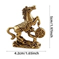 thumbnail image 3 of ZFSBZBS 2Pcs Horse Statues 2026 Year Of Horse Tabletop Brass Ornaments for Chinese New Year Blessing Souvenir Spring Festival Copper Crafts Home Room Decoration Gold, 3 of 9