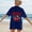 Dark Blue, variant on Graphic Tees for Women Casual Plus Size Personalised T Shirt with Face Photo and Text Custom Crew Neck Loose Overcut Shoulders Comfort Fit for Everyday Wear White 3XL