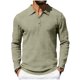 thumbnail image 2 of Ceisia Men's Breathable Linen Blend Long Sleeve Polo Shirts, Relaxed Fit Casual Collared Shirts for Daily Wear Gifts, 2 of 9