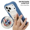 thumbnail image 5 of Double Ring Kickstand Case for iPhone 17 Pro for Women Girls, Rugged Hybrid Heavy Duty 3 in 1 phone Case Soft Silicone Hard PC Full Armor Protective Case for iPhone 17 Pro, Blue, 5 of 6
