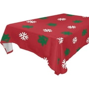 SKYSONIC Christmas Snowflake Tablecloth Waterproof Washable Polyester Square Table Cover Durable Tablecloth for Kitchen Dining Table Party Decor (60 X 108 Inch)