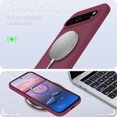 thumbnail image 5 of KOMI for Google Pixel 9 Pro XL Case, Silicone Phone Case with 1 Screen Protector, Soft Anti-Scratch Microfiber Lining, Full Body Shockproof Slim Cover Support Wireless Charging, Wine Red, 5 of 5