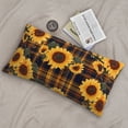 thumbnail image 6 of King Pillow Cases Standard Size - Brown Blue Plaid Sunflower Soft Envelope Closure Microfiber Block Print Pillow Cover, Wrinkle Stain Resistant Travel Pillow Covers Standard Size 20x36in, 6 of 7