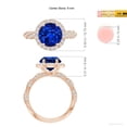 thumbnail image 5 of ANGARA Lab Grown 3.75 Ct Blue Sapphire Engagement Ring for Women in 14K Rose Gold (Size-9mm) | September Birthstone, Anniversary, Jewelry Gift for Women | Lab-Grown Blue Sapphire Ring, 5 of 8