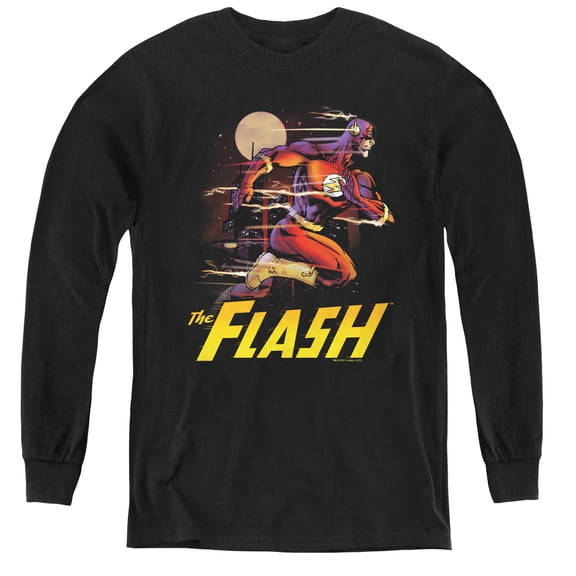 Jla - City Run - Youth Long Sleeve Shirt - X-Large