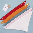 thumbnail image 1 of 5Pcs Feeding Drool Bibs Cotton Accessories Newborn Solid Color Snap Button Soft Triangle Towel Baby Bandanas Bibs Baby Bibs5PCS He Qiyong unisex, 1 of 1