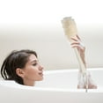 thumbnail image 3 of 1 Pcs Body Bath Brush Back Scrubber Loofah Shower with Long Handle for Skin Exfoliating PP Mesh Beige, 3 of 7