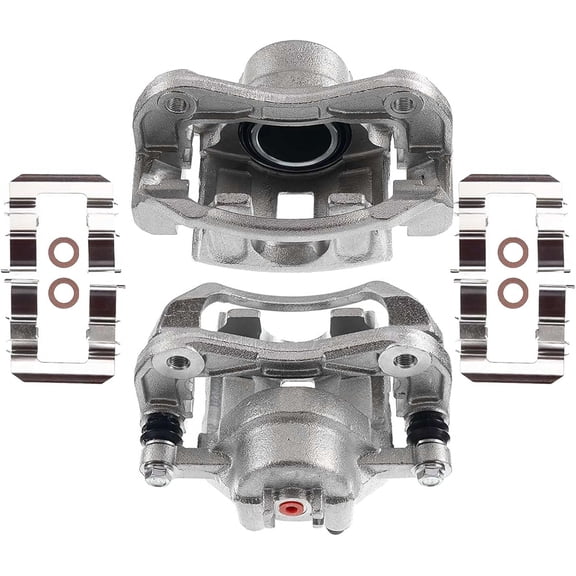 A-Premium Brake Caliper Assembly Compatible with Hyundai Accent Kia Rio Rio5 2006-2011 Dodge Attitude 2006-2009 Front Driver and Passenger Side 2-PC Set