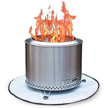 19 Inch Circular Smokeless Fire Pit with Carry Bag and Ash Removal Tray for Easy Cleanup for Wood logs or Wood Pellets, Stainless Steel