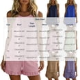 thumbnail image 3 of BRELIL Women Two Piece Sets Summer Casual Matching Outfits Round Neck Sleeveless Tank Top Shorts Set Solid Boho Beach Loose Vacation Travel Loungewear, Pink 2XL, 3 of 9