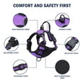 thumbnail image 4 of No Pull Dog Harness with Free Heavy Duty Leash, Adjustable Soft Padded Dog Vest, No-Choke Oxford Vest for Large Dogs (Purple), 4 of 7