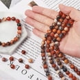 thumbnail image 6 of U8MO 5 Strd 8mm Round Natural Fire Agate Stone Beads Gems Faceted Loose Spacer Beads, 6 of 7