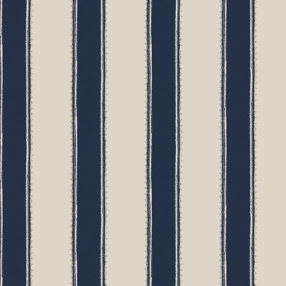 Laura Ashley Denwick Stripe Midnight Seapsray Wallpaper