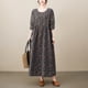 thumbnail image 2 of Vestido suelto de mujer Vintage estampado con bolsillo manga larga cuello redondo Casual vestid CACAGOO Vestido, 2 of 7