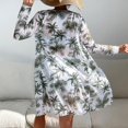 thumbnail image 4 of Traje de baño femenino dividido conjunto de tres piezas cintura alta manga larga Ins Smock Net rojo cruzado traje con cordón, 4 of 5