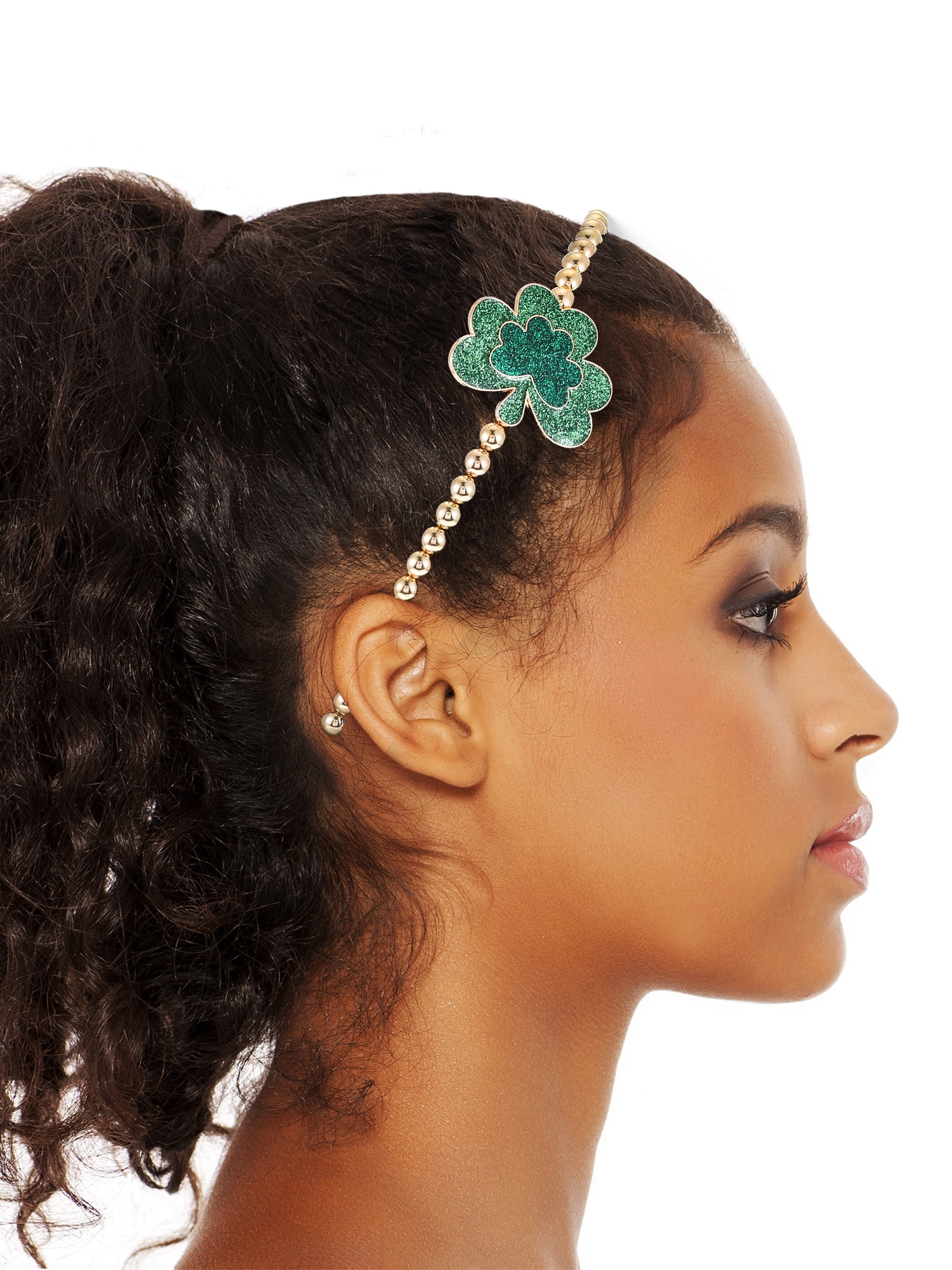 Way to Celebrate St. Patrick's Day Motif Bead Headbands, 2 Pieces