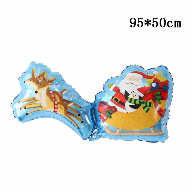 Globo grande de aluminio de Navidad para niños, decoración de fiesta temática de Feliz Navidad, Papá Noel, muñeco de nieve, pingüino, dulces, juguetes para regalo