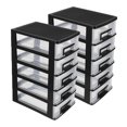 thumbnail image 5 of HOMEMAXS  2 Pcs Storage Box Makeup Organizer Cabinets Crate Office Black, 5 of 8