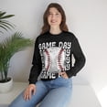 thumbnail image 5 of Retro Women's Game Day Baseball Lover Vintage Unisex Pullover Sweatshirt, 5 of 6