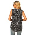 thumbnail image 5 of Uvplove Women's Summer Sleeveless Chiffon Tank Tops Loose Casual V Neck Shirt Black Rose S-2XL, 5 of 7