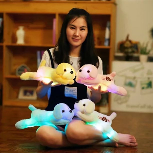 1pc 35cm Cute Luminous Plush Dog Toys Glowing LED Light Plush Animal Toys Stuffed Colorful Pillows Kids Children's Girls Gift zhangyuxiang LED