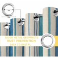 thumbnail image 6 of Vintage Blue Teal Striped Blackout Curtains for Bedroom/Living Room, Thermal Insulated Kitchen Curtains, Farmhouse Stripes Retro Art Grommet Darkening Window Treatment Drapes 52"x84"x2, 6 of 8