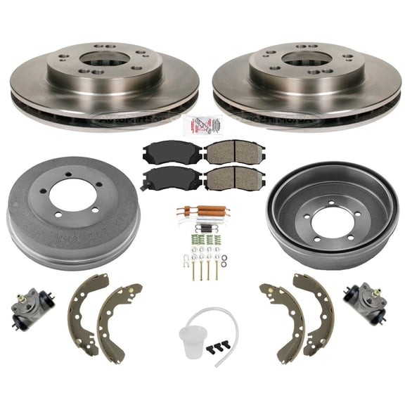 Disc Rotors Brake Drums Shoes Spring Wheel Cylinder For 95-00 Avenger W Rr Drums